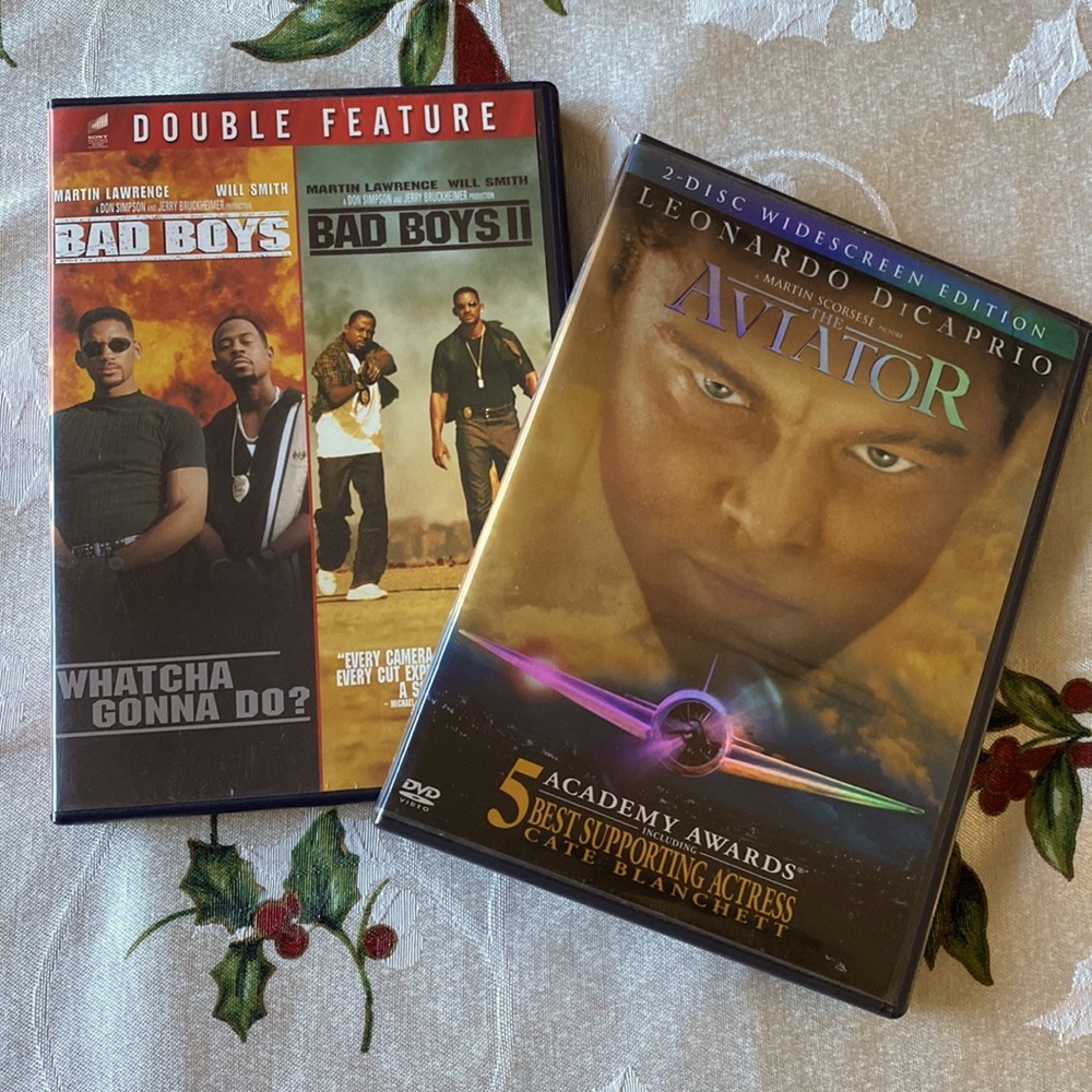 2 DVDs Bad Boys&Bad Boys II double feature The Aviator 2disc widescreen edition